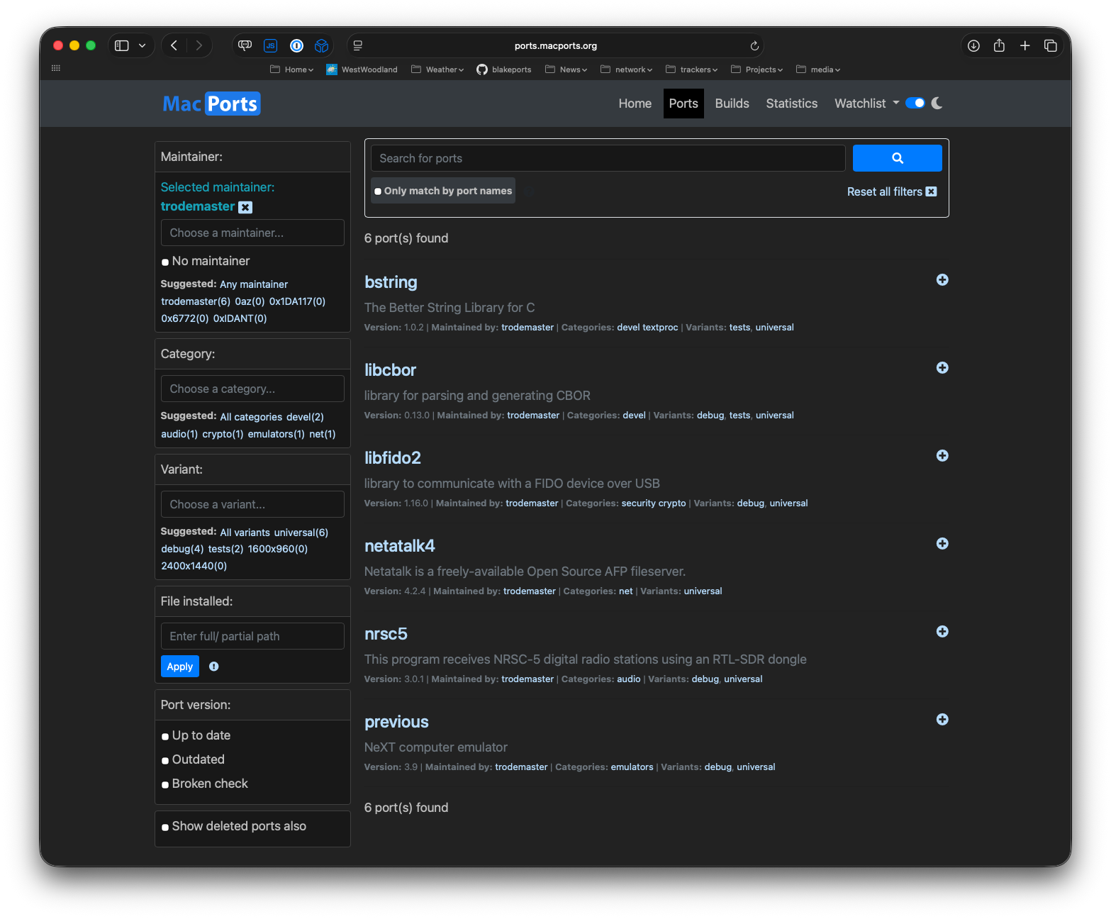 BlakePorts: A Personal MacPorts Repository with Legacy SSH Support